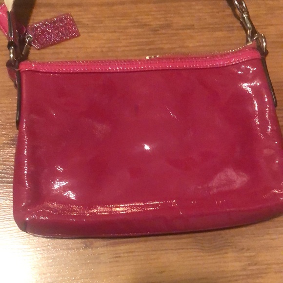 Coach Poppy Leather Swingpack Crossbody Bag Pink Purse - Picture 6 of 7